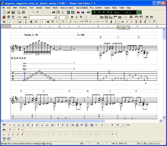 Power Tabs Editor Screenshot 1